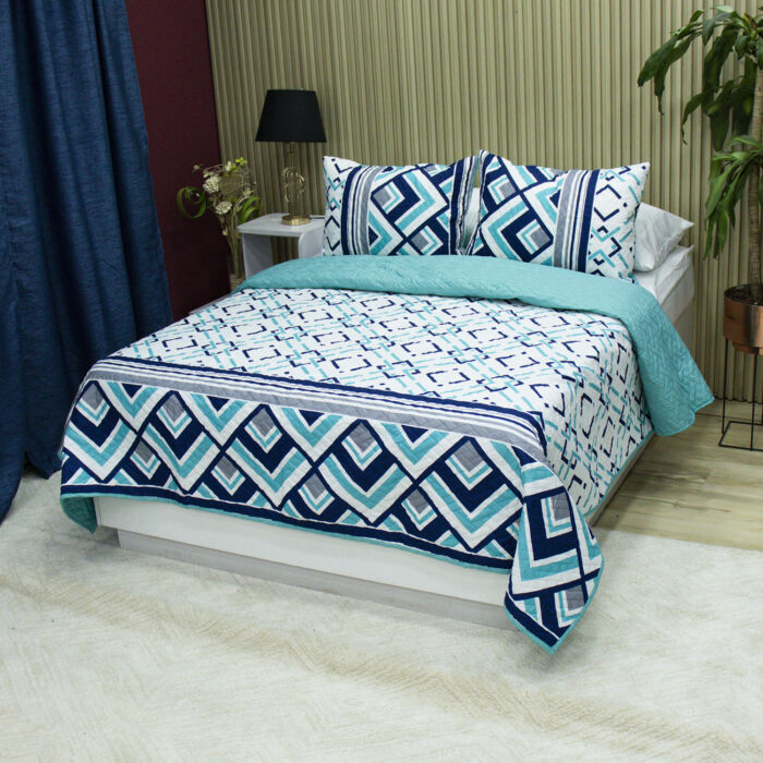 Sobrecama Becorat Geo Turquesa