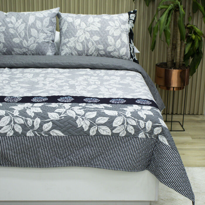 Sobrecama Becorat Jardín Gris