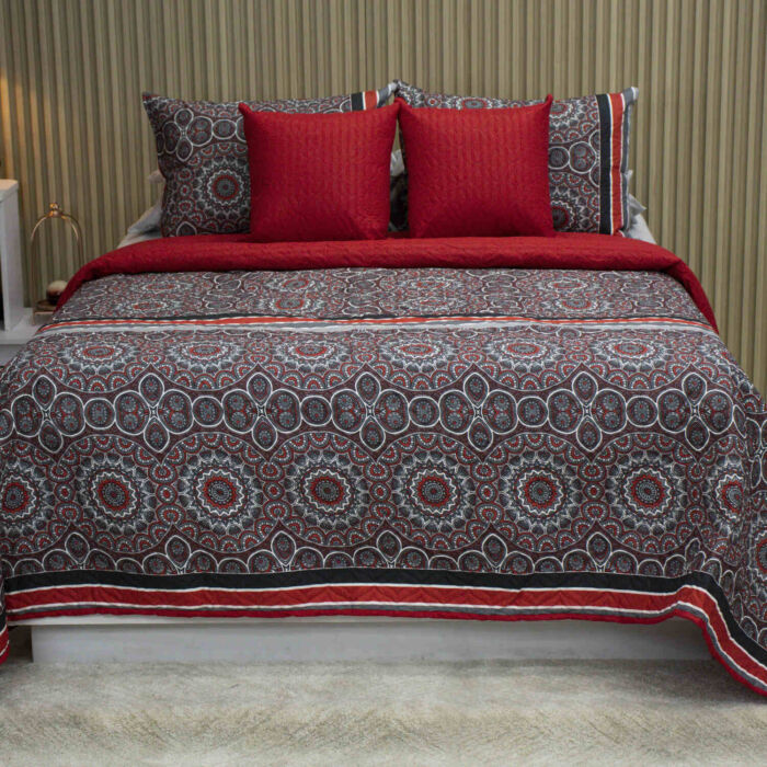 Sobrecama Deko Mandala Gris