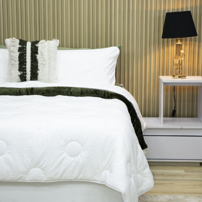 Tendido Isakar Nieve guata siliconada - Cama Doble